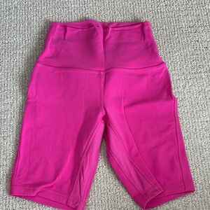 lululemon athletica Sonic Pink Align 8 inch Bike Shorts